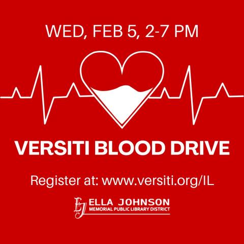 Picture of heart with text Versiti Blood Drive