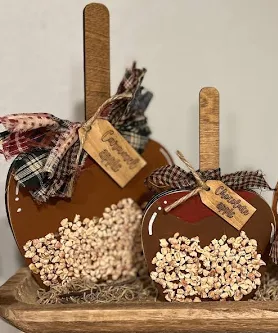 Wood Caramel Apples
