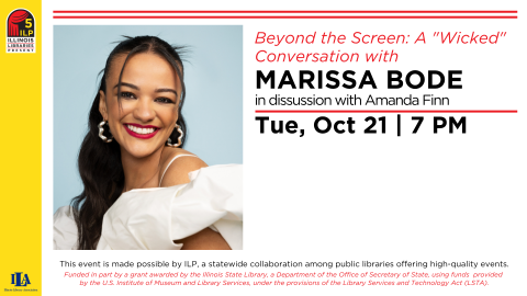 Photo of Marissa Bode. Zoom is Tues., Oct 21 at 7pm.