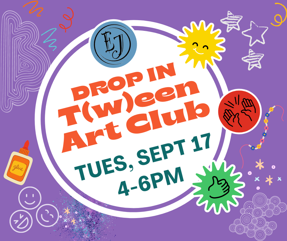  Drop-in T(w)een Art Club 4pm to 6pm Ages 11 to 18 September 17, 2024