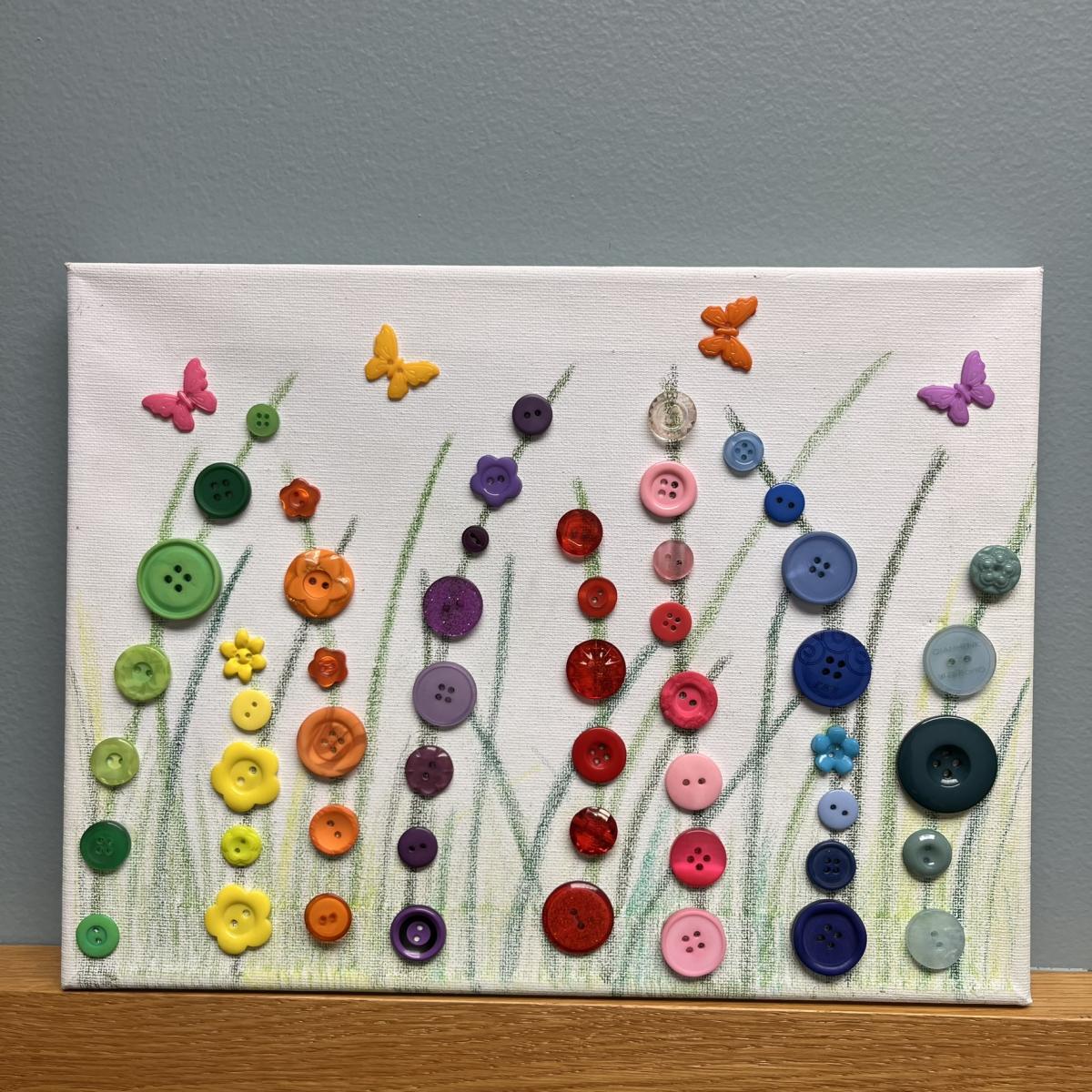 button art on canvas