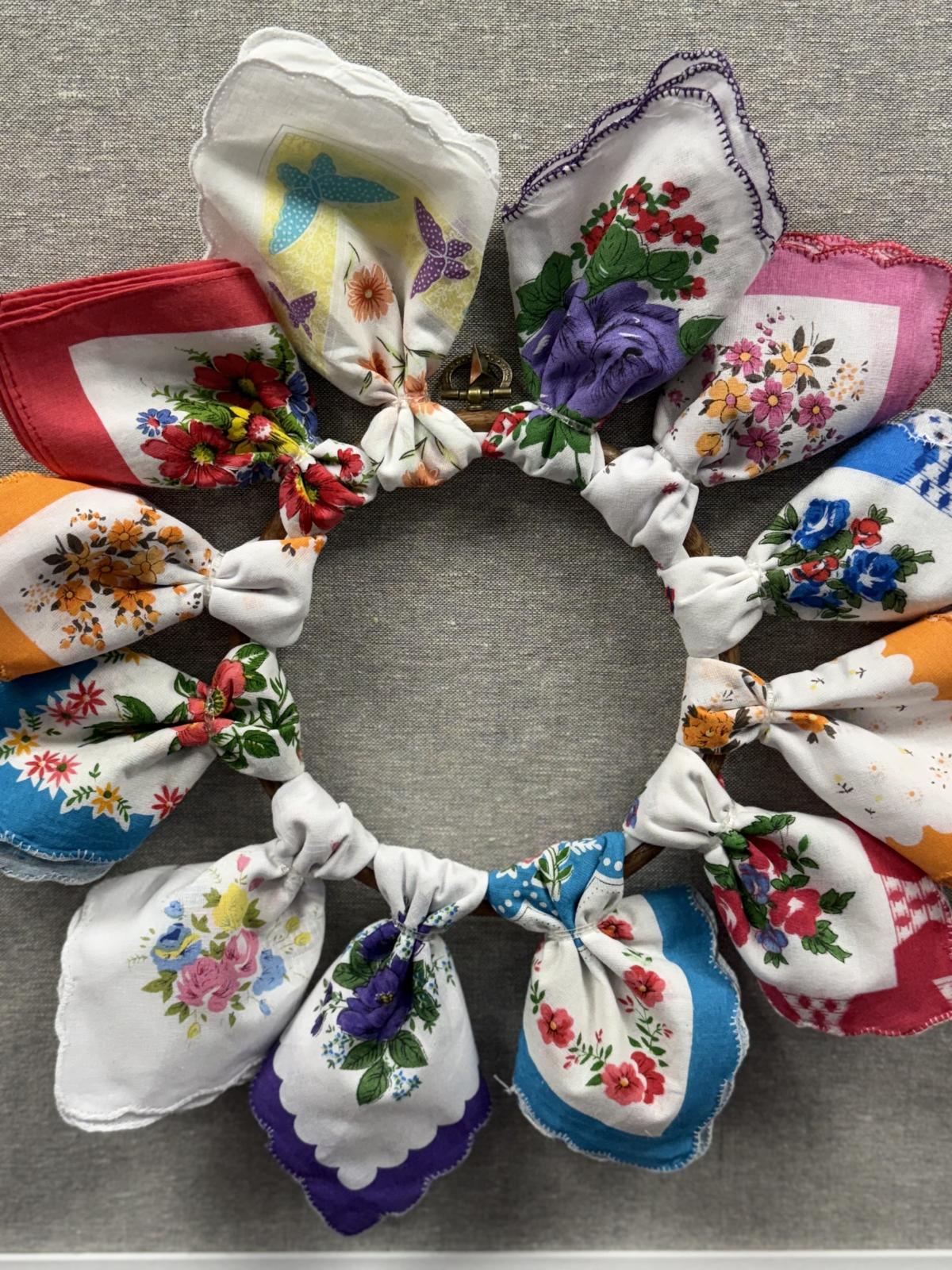 Vintage Hankie Wreath